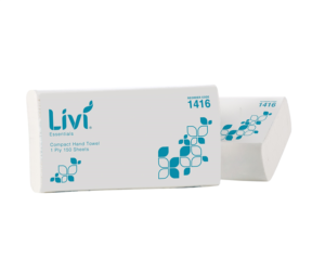 Compact Hand Towel 1ply 150 sheet 16/ctn 1416